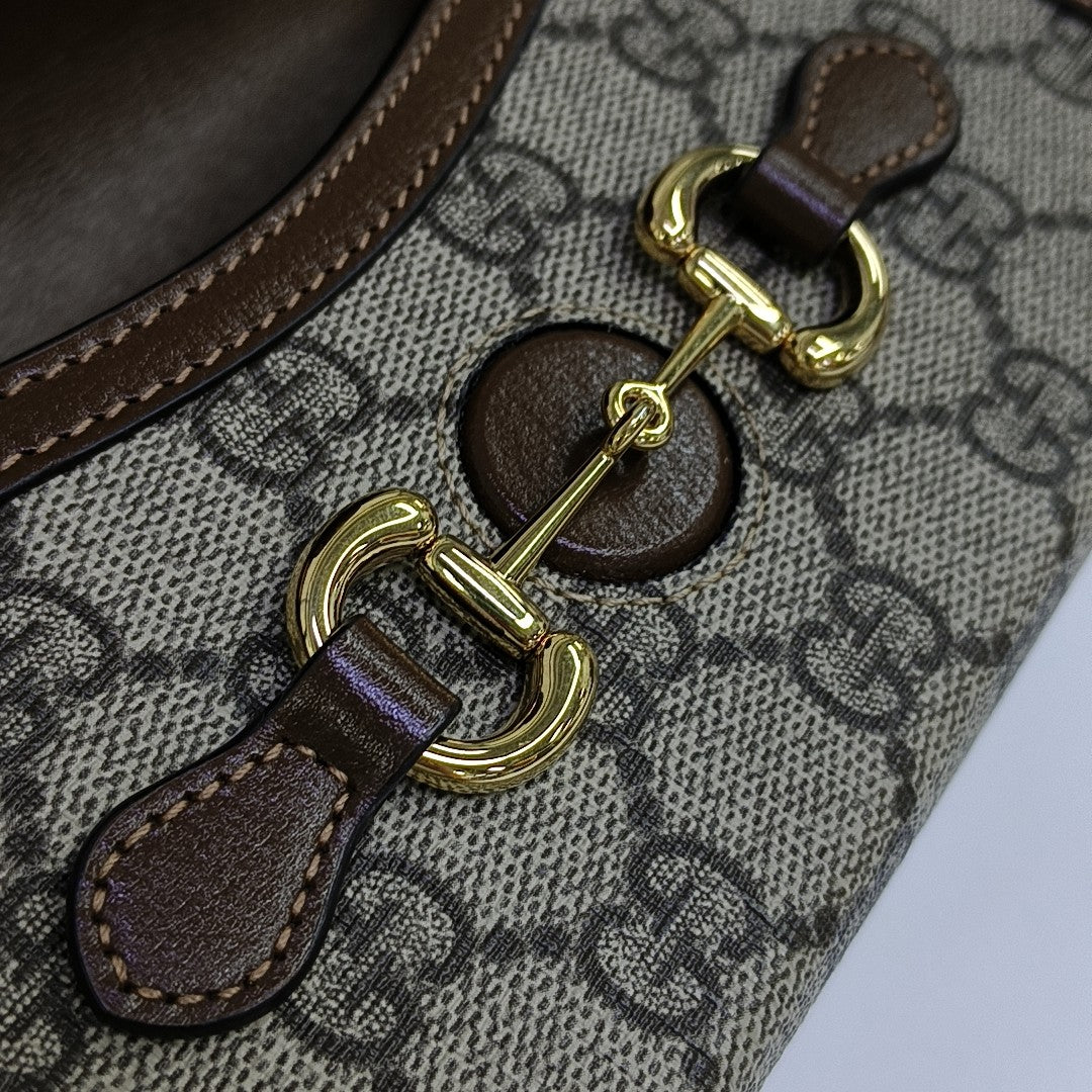 Horsebit 1955 Mini Monogram Coated Canvas Beige
