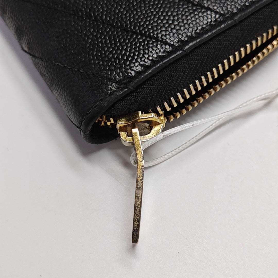 MONOGRAM Chevron Calfskin Black