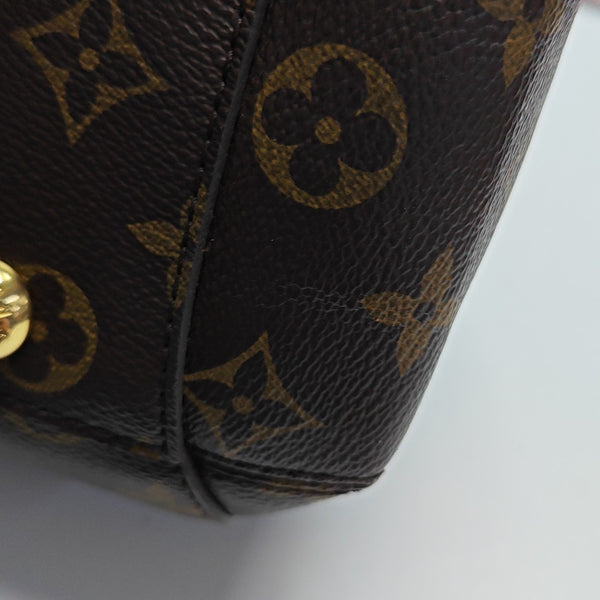 MONTAIGNE MM Monogram Coated Canvas Brown