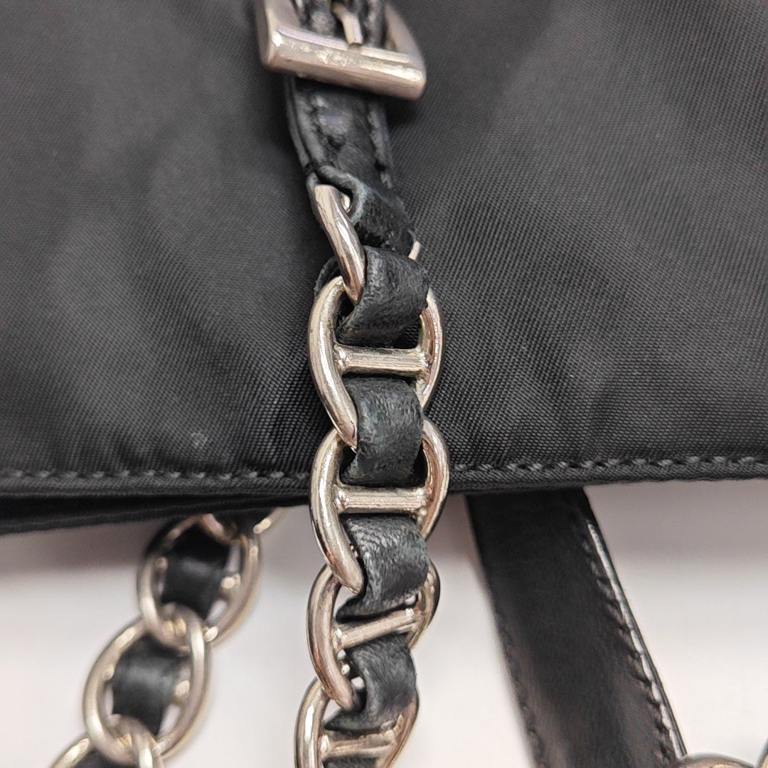 Nylon Shoulder Bag Black