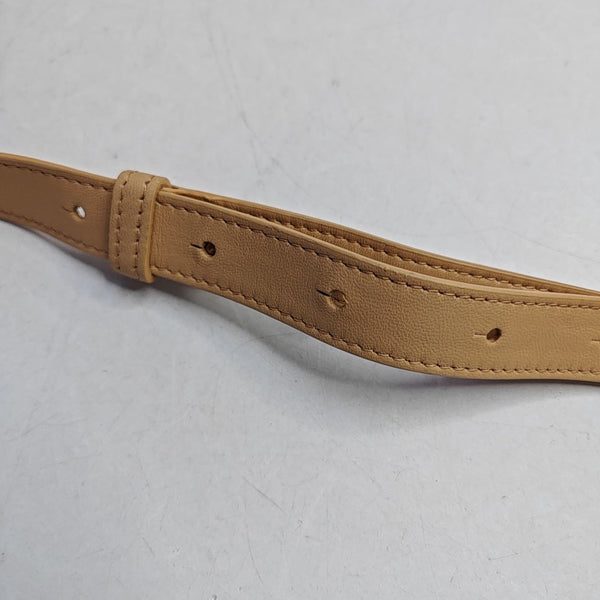 Cassette de piel de cordero mini beige