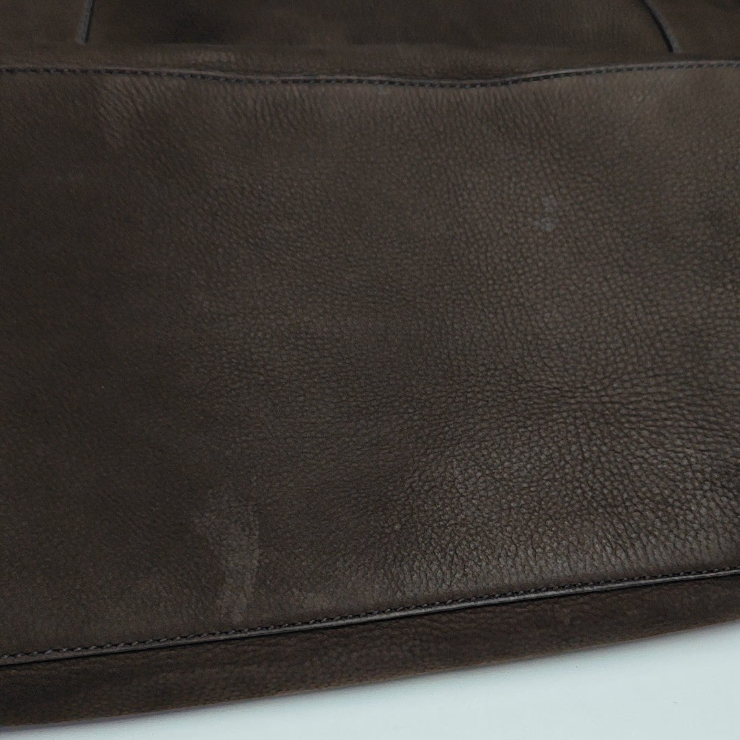 Suede Tote Bag Brown