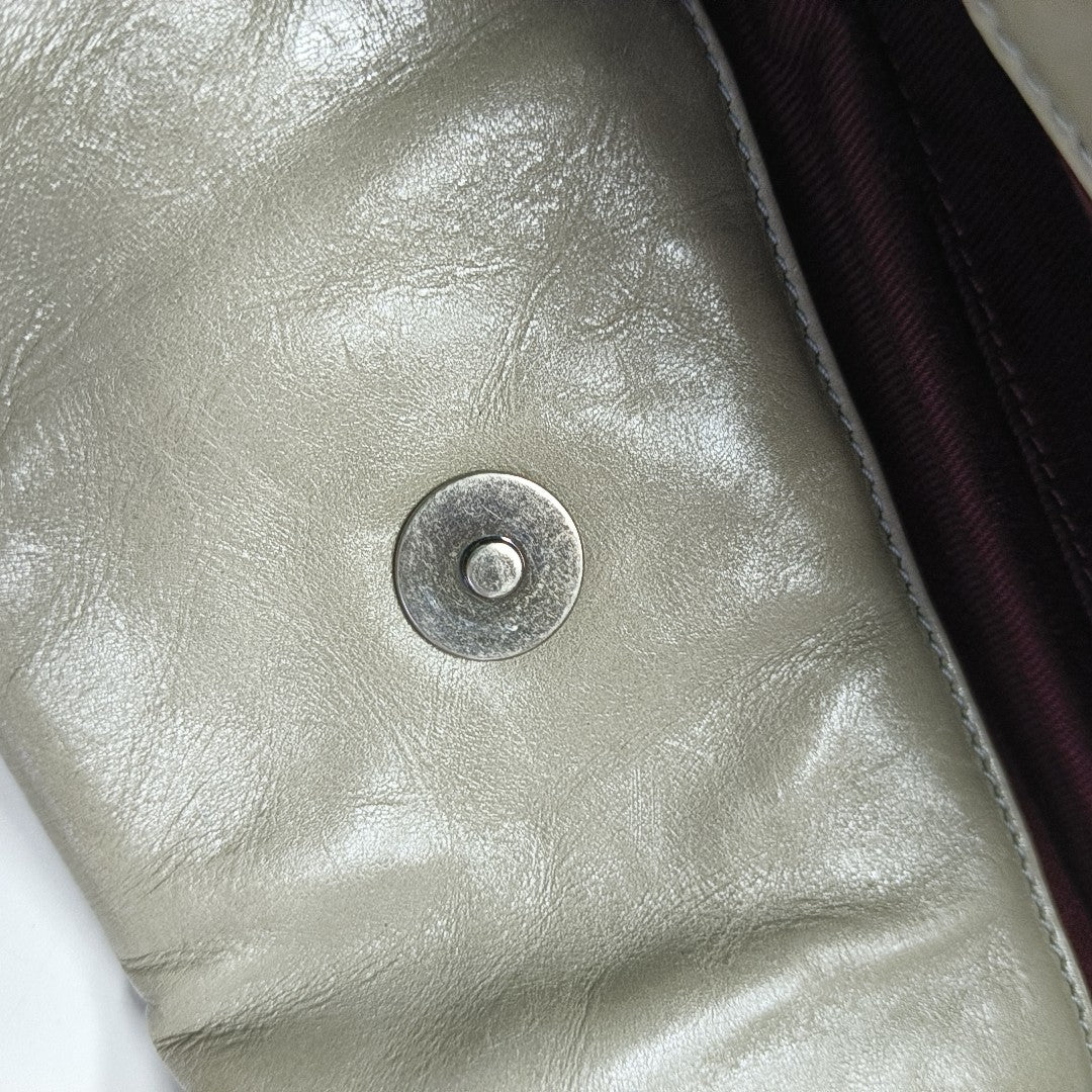 THE MIX Large Quilted Calfskin Gray