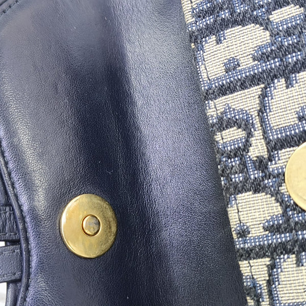 Saddle Mini Oblique Canvas Blue
