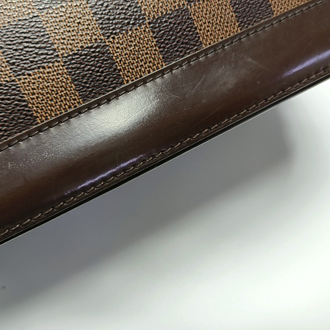 ALMA PM Lona revestida Damier Ebene Marrón