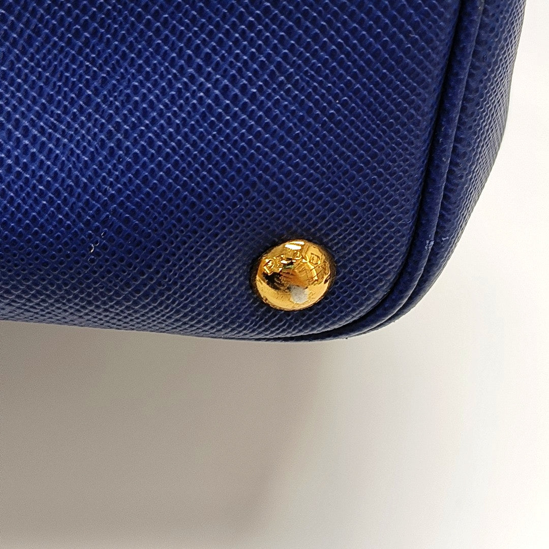 Authenticated pre-owned  Double Saffiano Calfskin Blue - Tote Bag at Looply