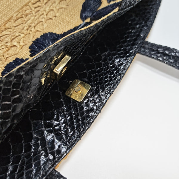 Straw Tote Bag Brown