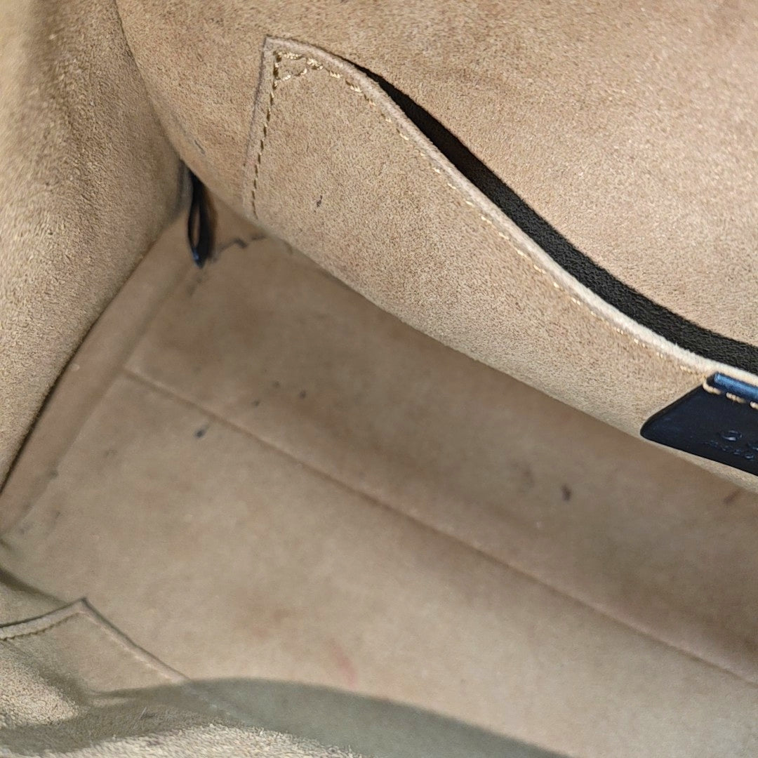 Padlock Small Monogram Coated Canvas Beige