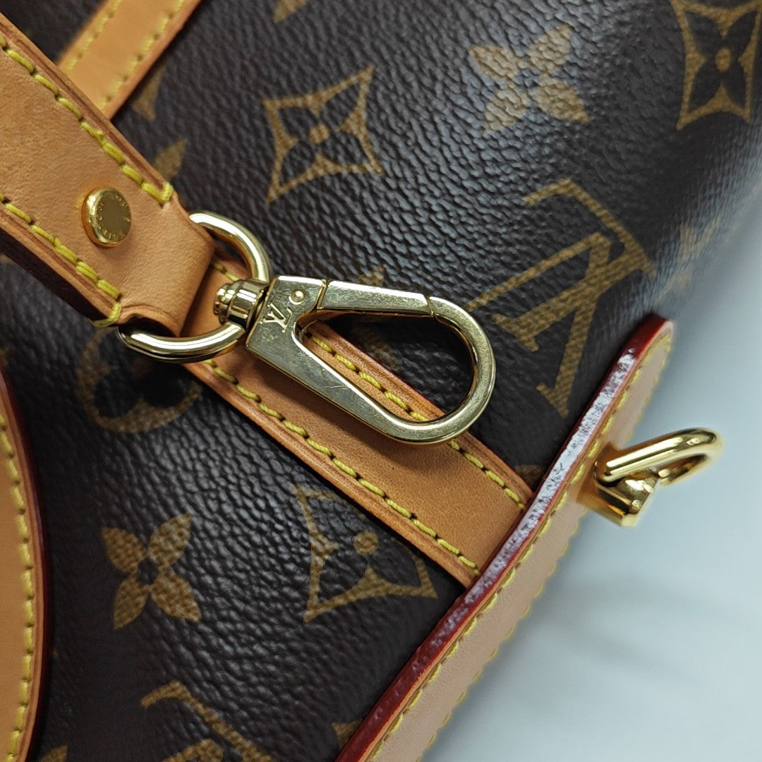 DUFFLE Monogram Coated Canvas Brown