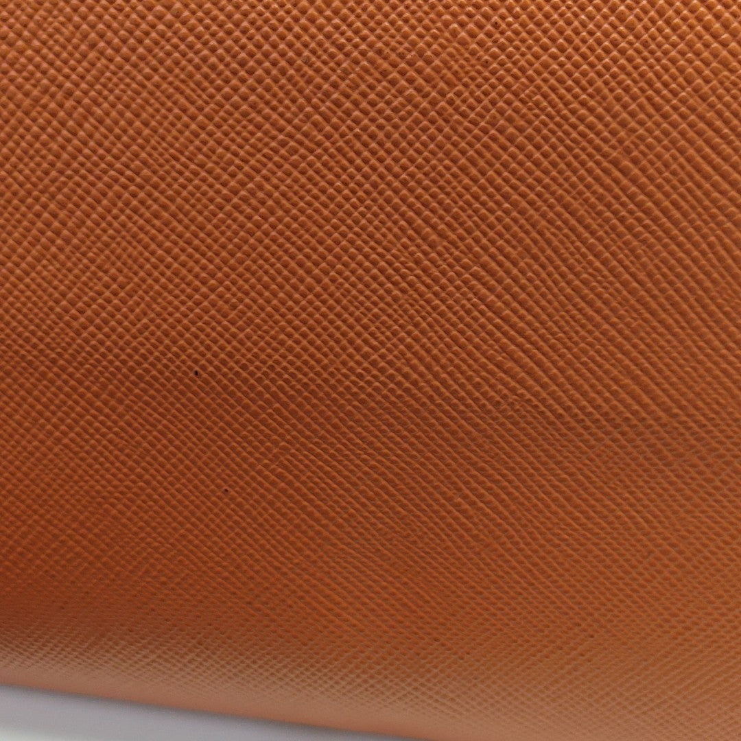 Double Large Saffiano Calfskin Orange