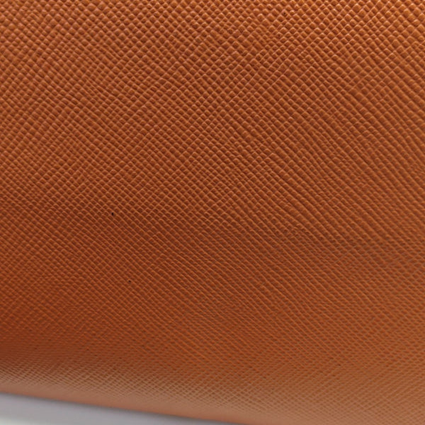 Double Large Saffiano Calfskin Orange