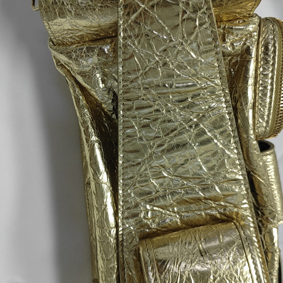 Lambskin Shoulder Bag Gold