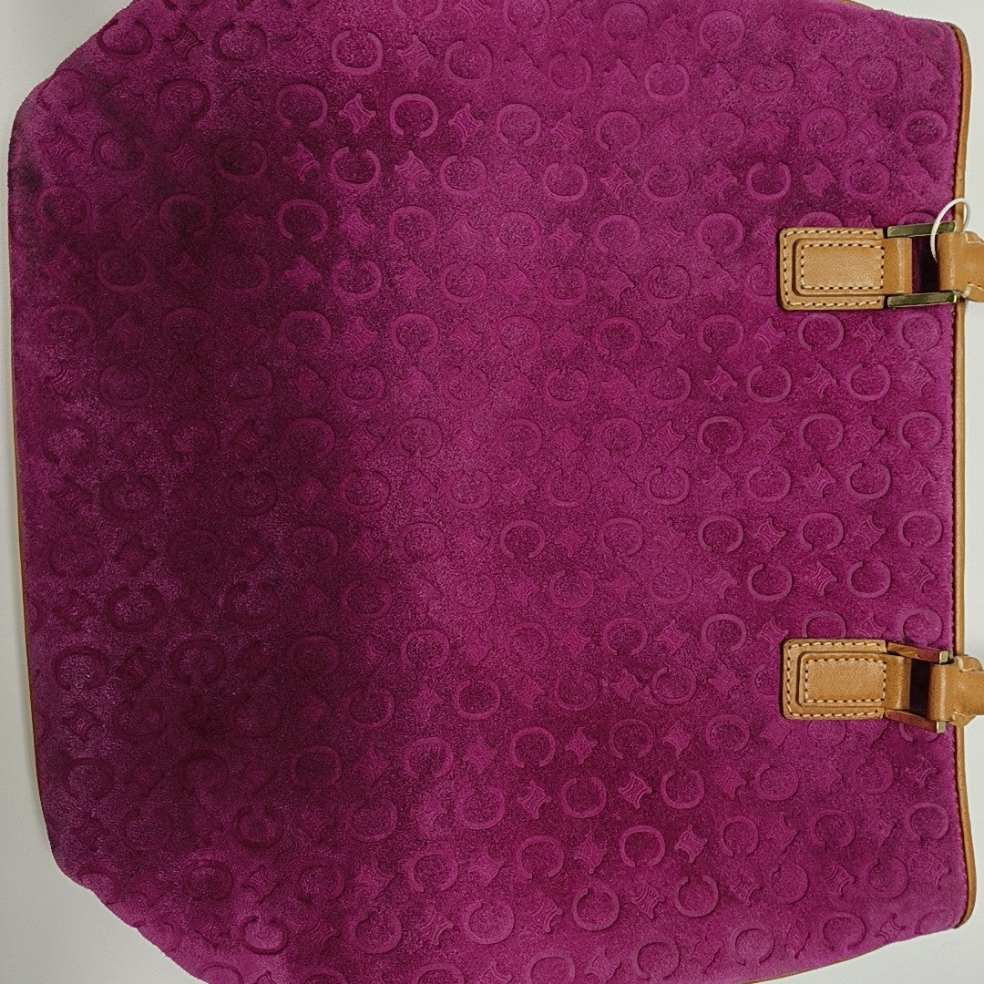 Suede Top Handle Bag Pink