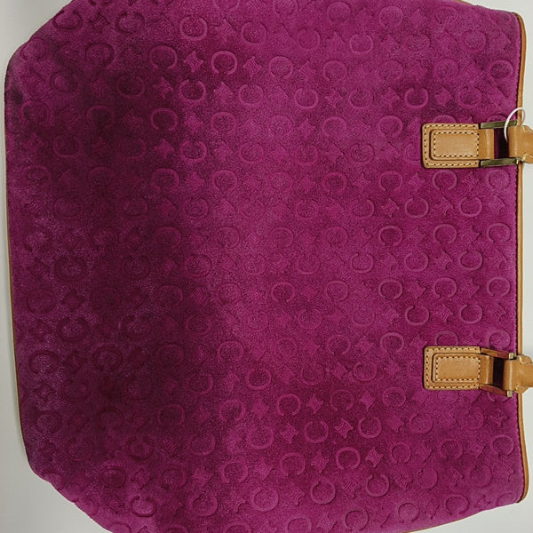 Suede Top Handle Bag Pink