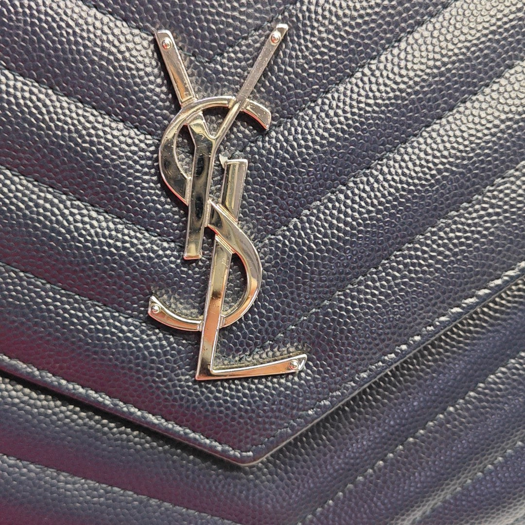 MONOGRAM Chevron Calfskin Blue