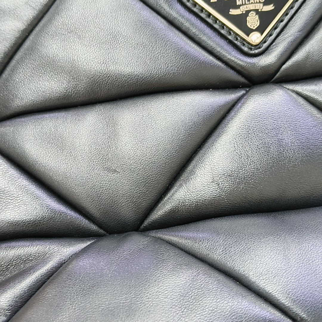 System Quilted Nylon Black