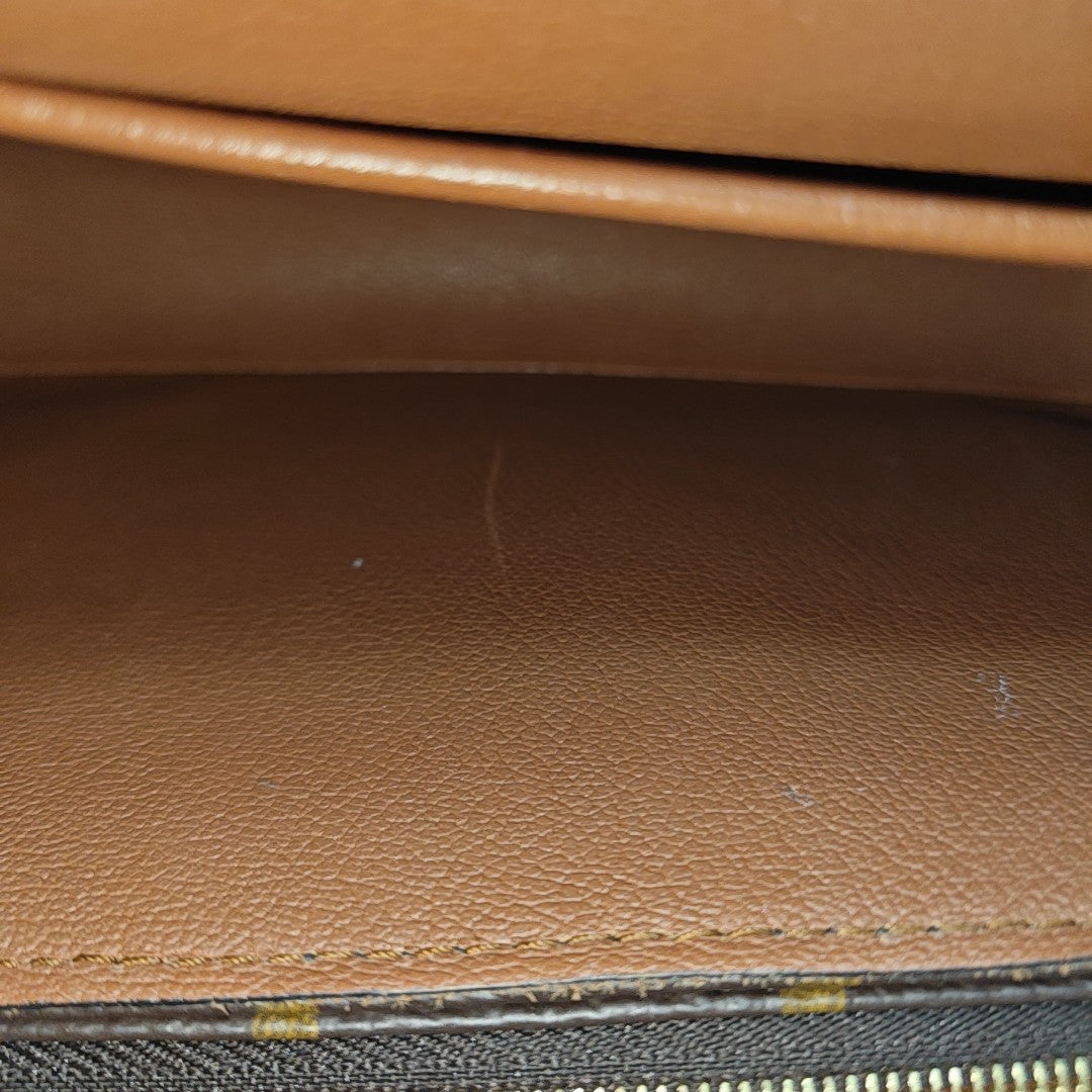 MARCEAU Monogram Coated Canvas Brown