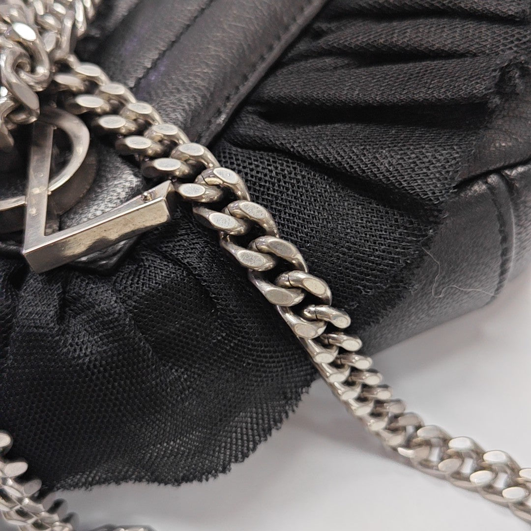 Quilted Calfskin Shoulder Bag Black