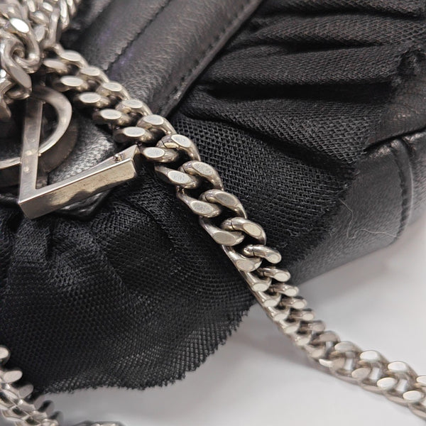 Quilted Calfskin Shoulder Bag Black