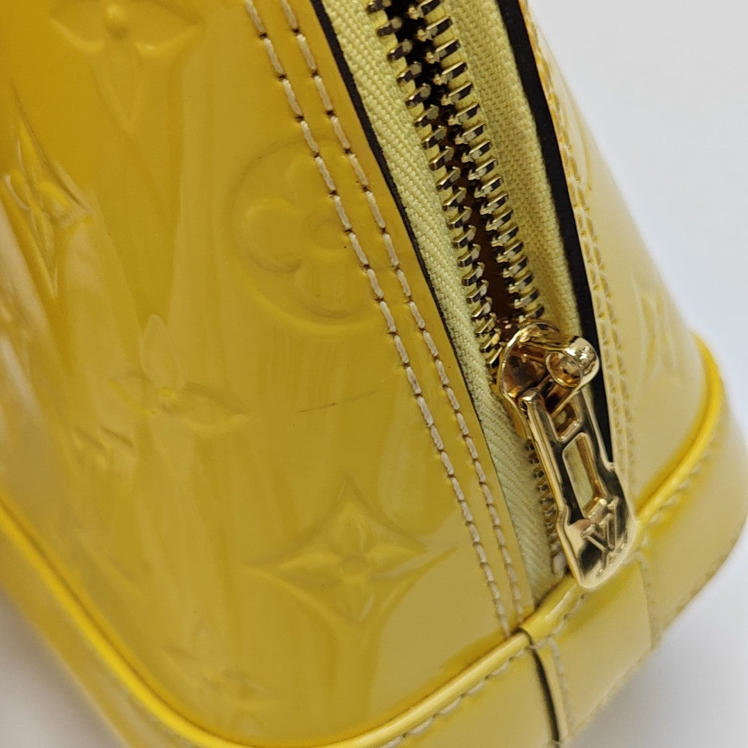 ALMA BB Monogram Patent Leather Yellow