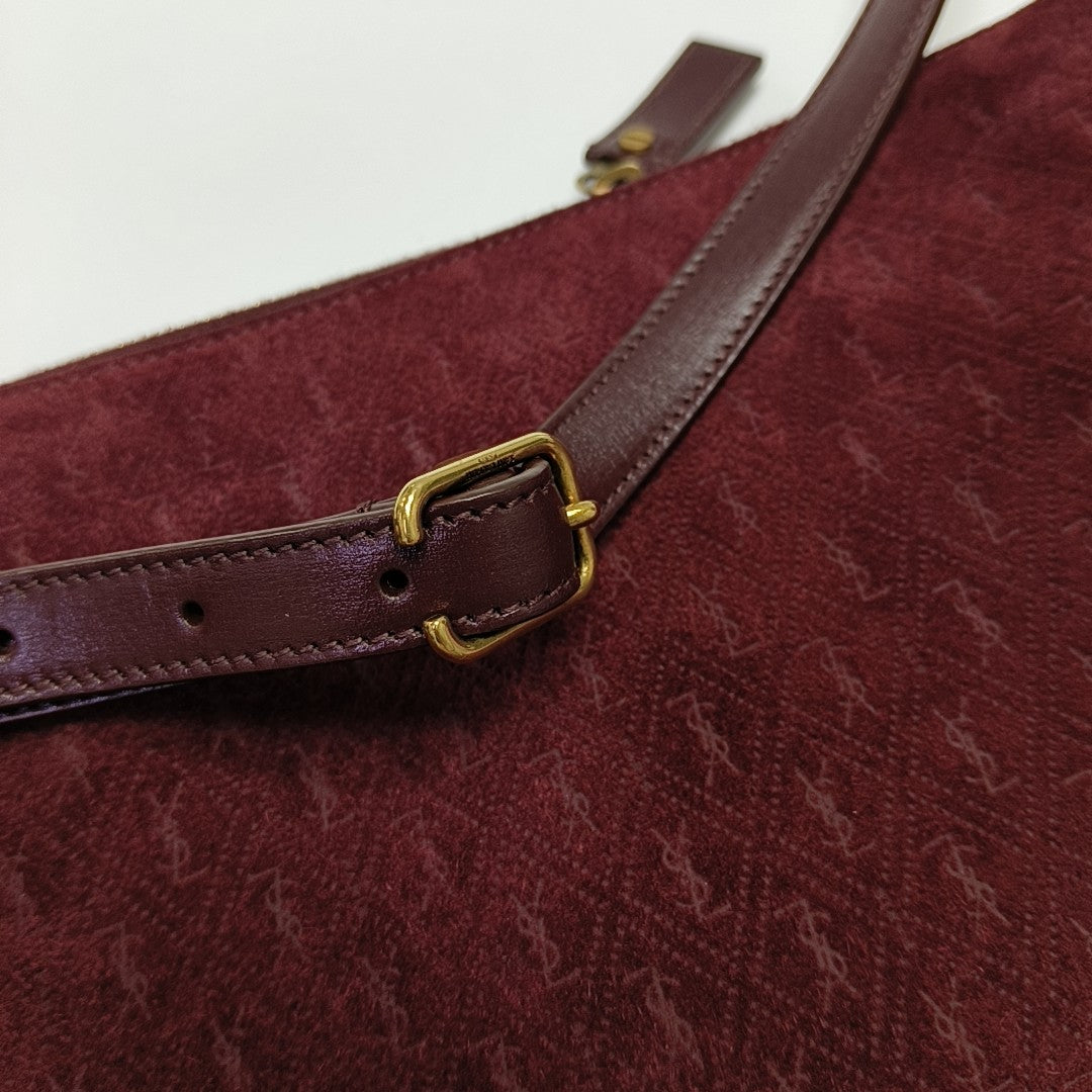MONOGRAM ALL OVER Suede Red