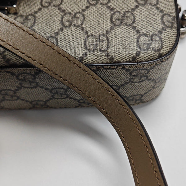 Monogram Coated Canvas Shoulder Bag Gray
