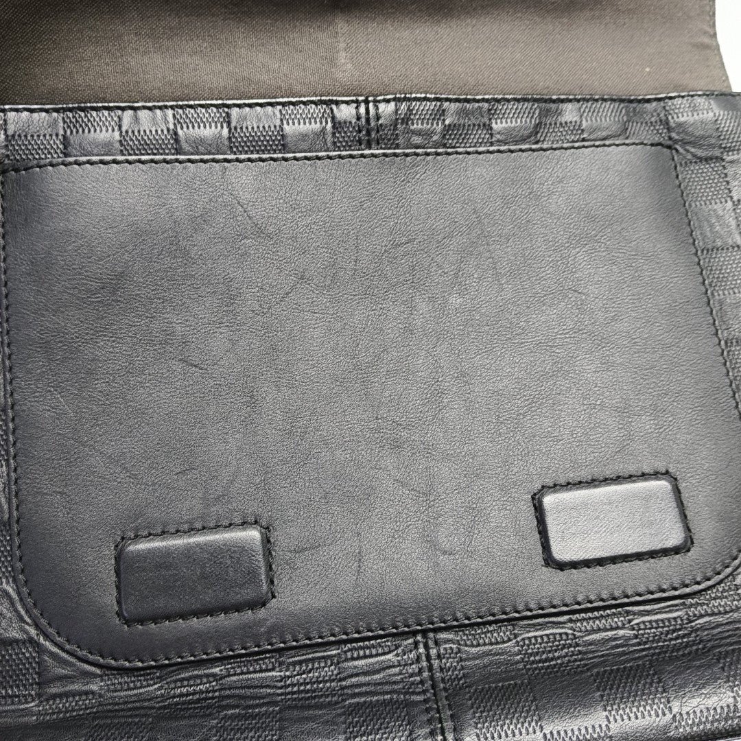 DISTRICT PM Damier Graphite Calfskin Black