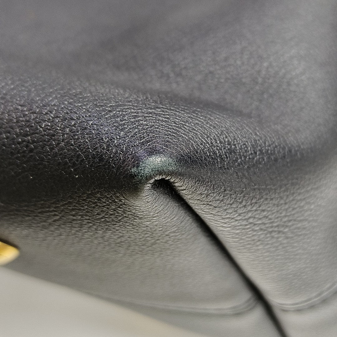 LOW KEY HOBO MM Monogram Calfskin Black
