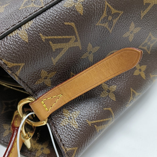 MONTAIGNE MM Monogram Coated Canvas Brown