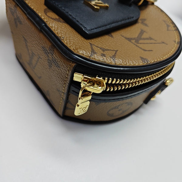 BOITE CHAPEAU Mini Monogram Coated Canvas Brown