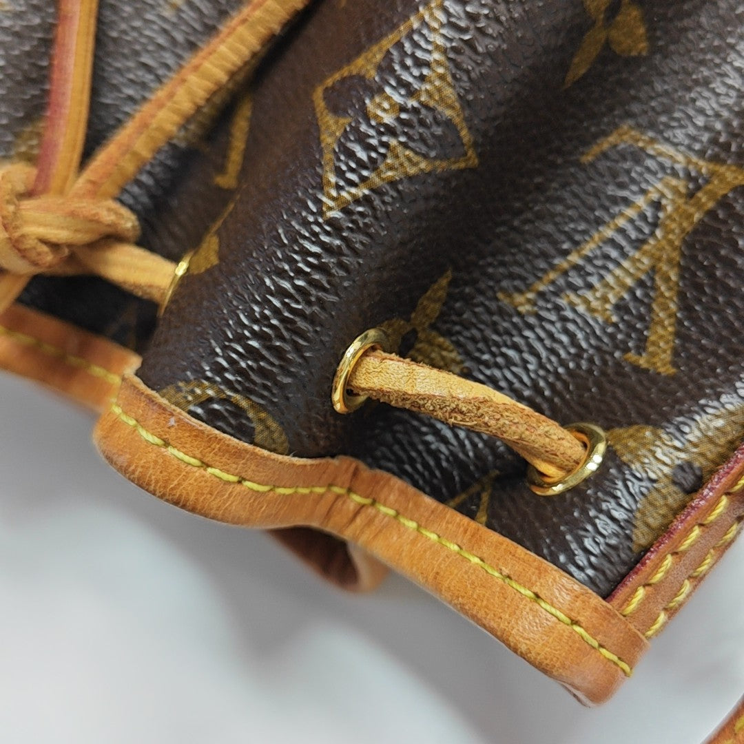 NÉONOÉ Nano Monogram Coated Canvas Brown