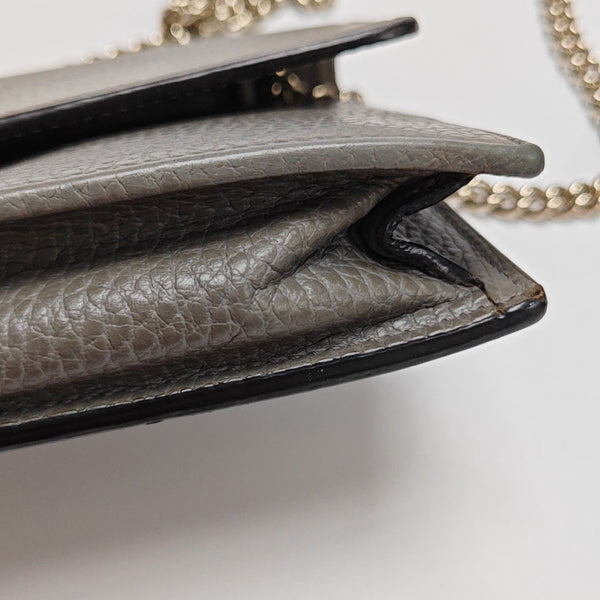 Interlocking G Small Calfskin Gray