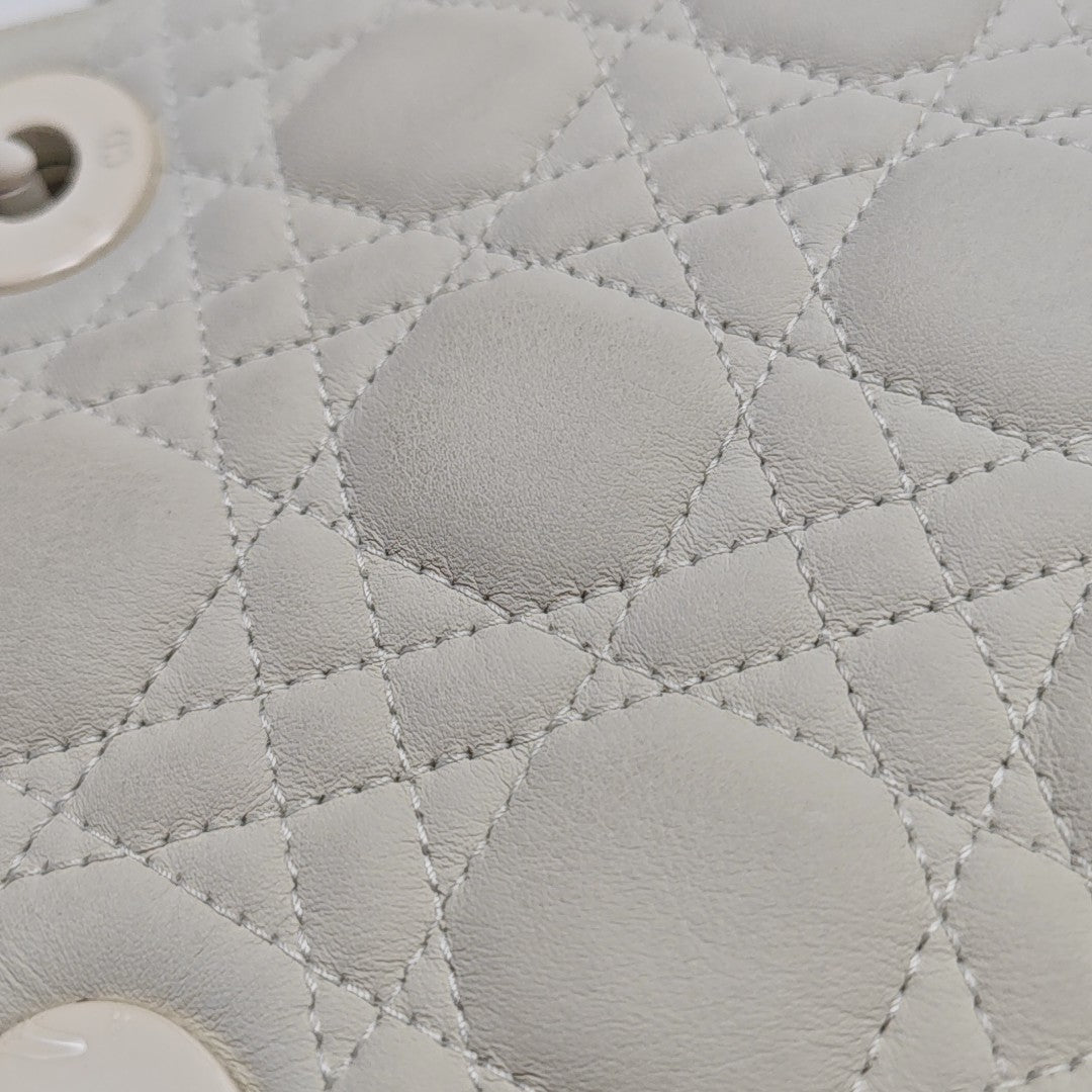 Lady Dior Mini Cannage Lambskin White