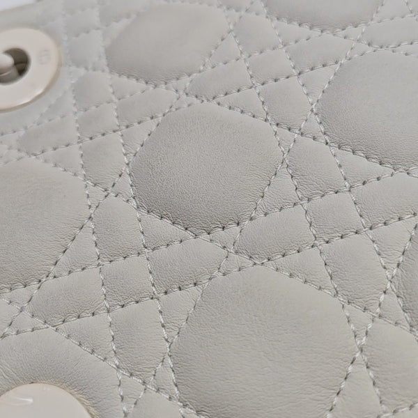 Lady Dior Mini Cannage Lambskin White