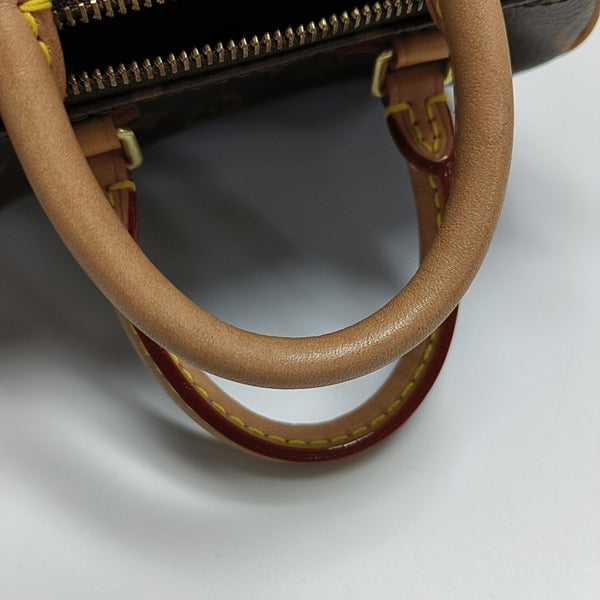 SPEEDY Nano Monogram Coated Canvas Brown