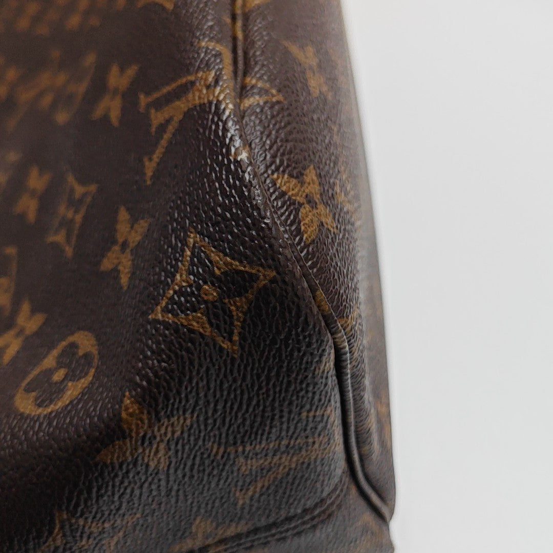 NEVERFULL MM Monogram Coated Canvas Brown