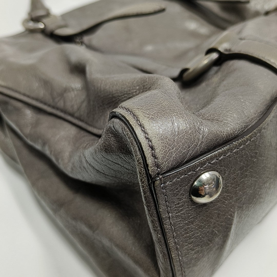 Shoulder Strap Calfskin Gray