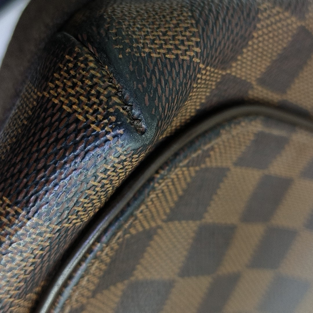 BROOKLYN MM Damier Ebene Coated Canvas Brown