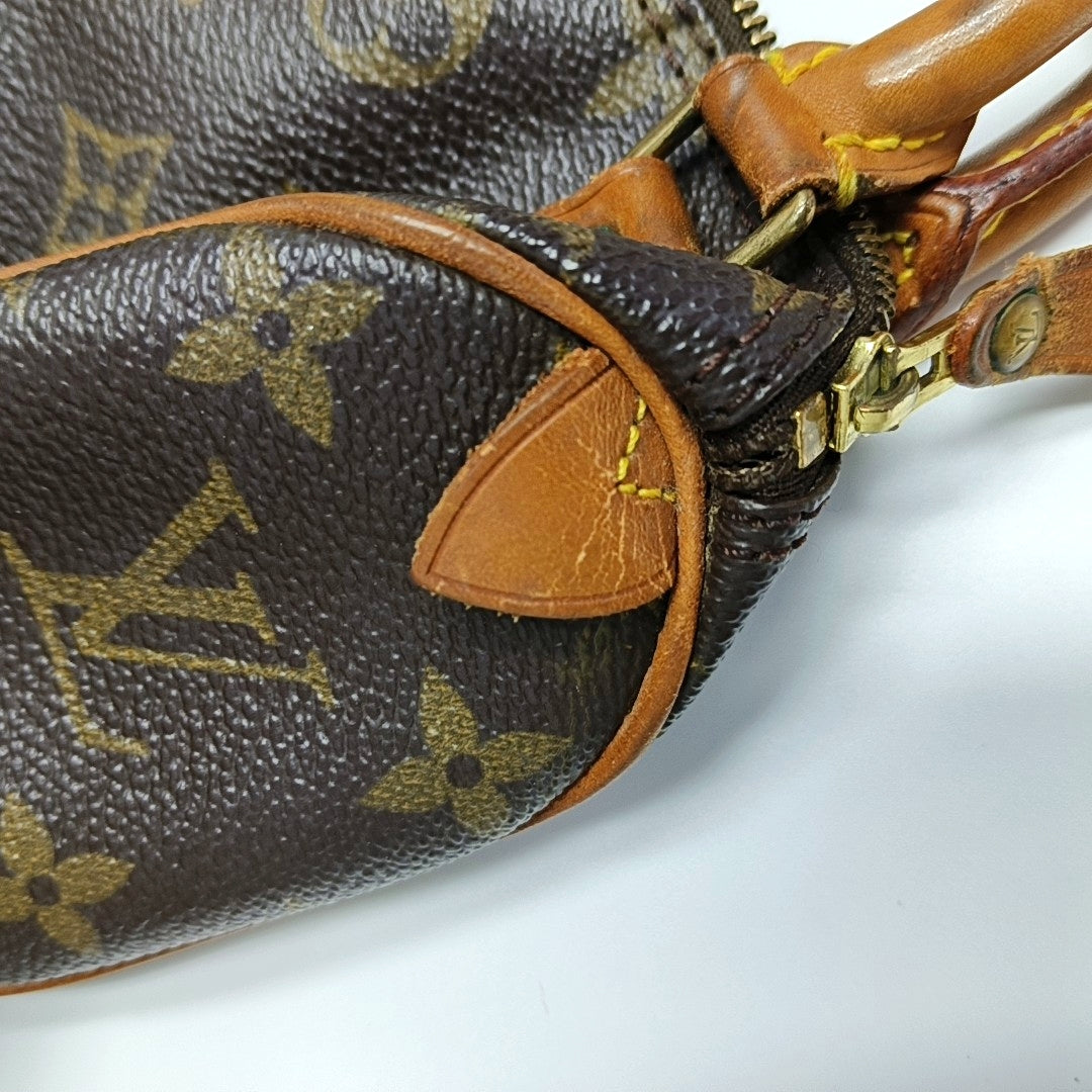 Authenticated pre-owned  SPEEDY Nano Monogram Coated Canvas Brown - Top Handle Bag at Looply
