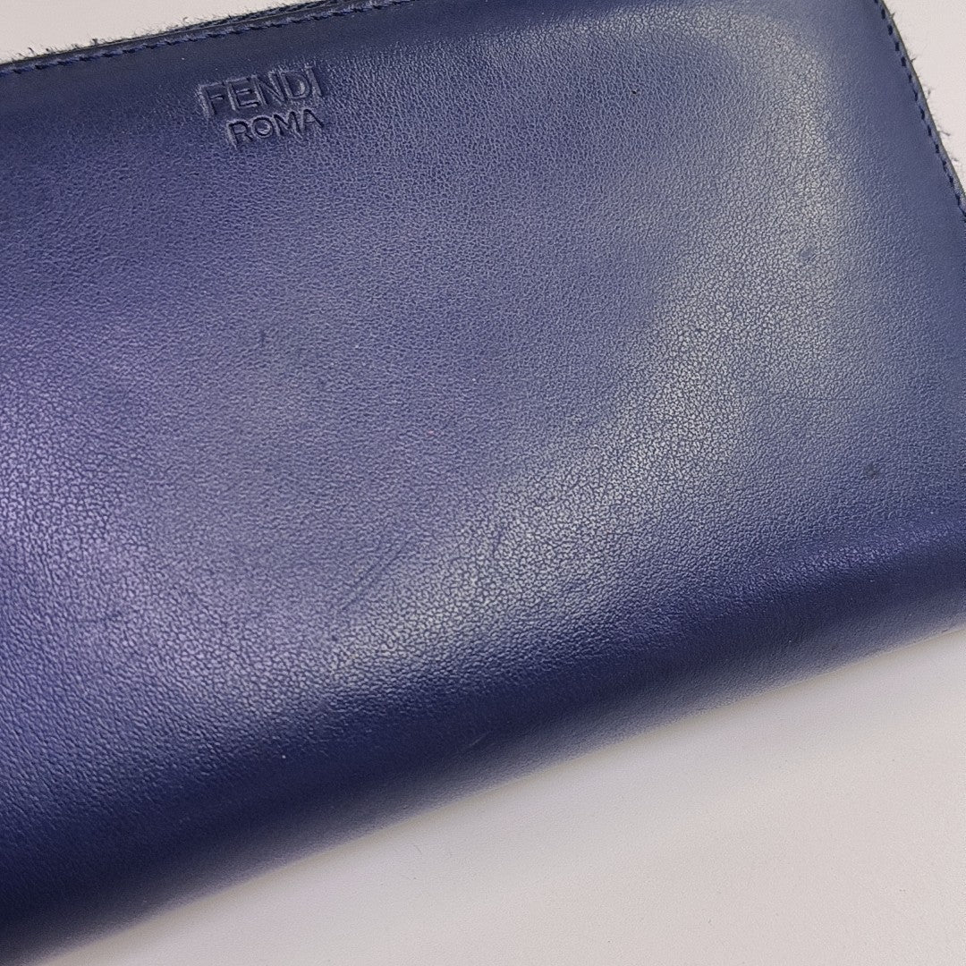 Monster Calfskin Blue Wallet