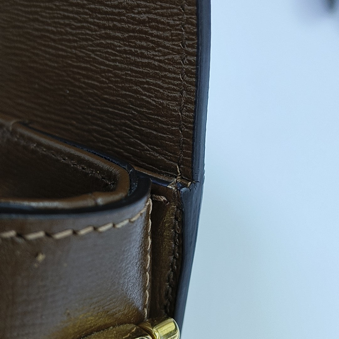 Horsebit 1955 Medium Monogram Coated Canvas Beige