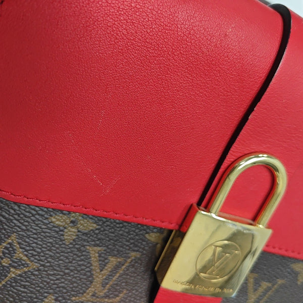 Locky BB Lona Monogram Revestida Roja