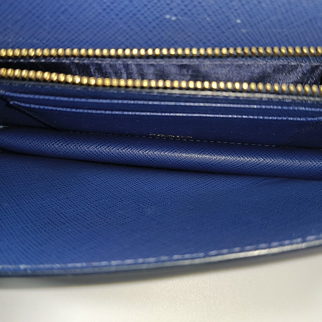 Saffiano Calfskin Shoulder Bag Blue