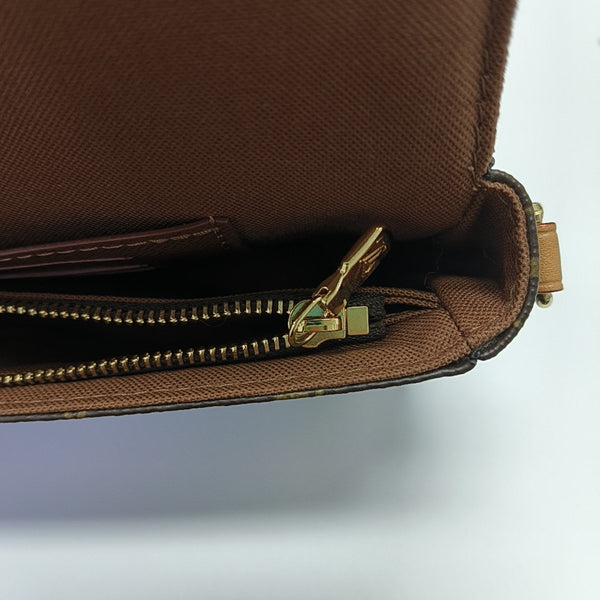 IVY Monogram Coated Canvas Brown