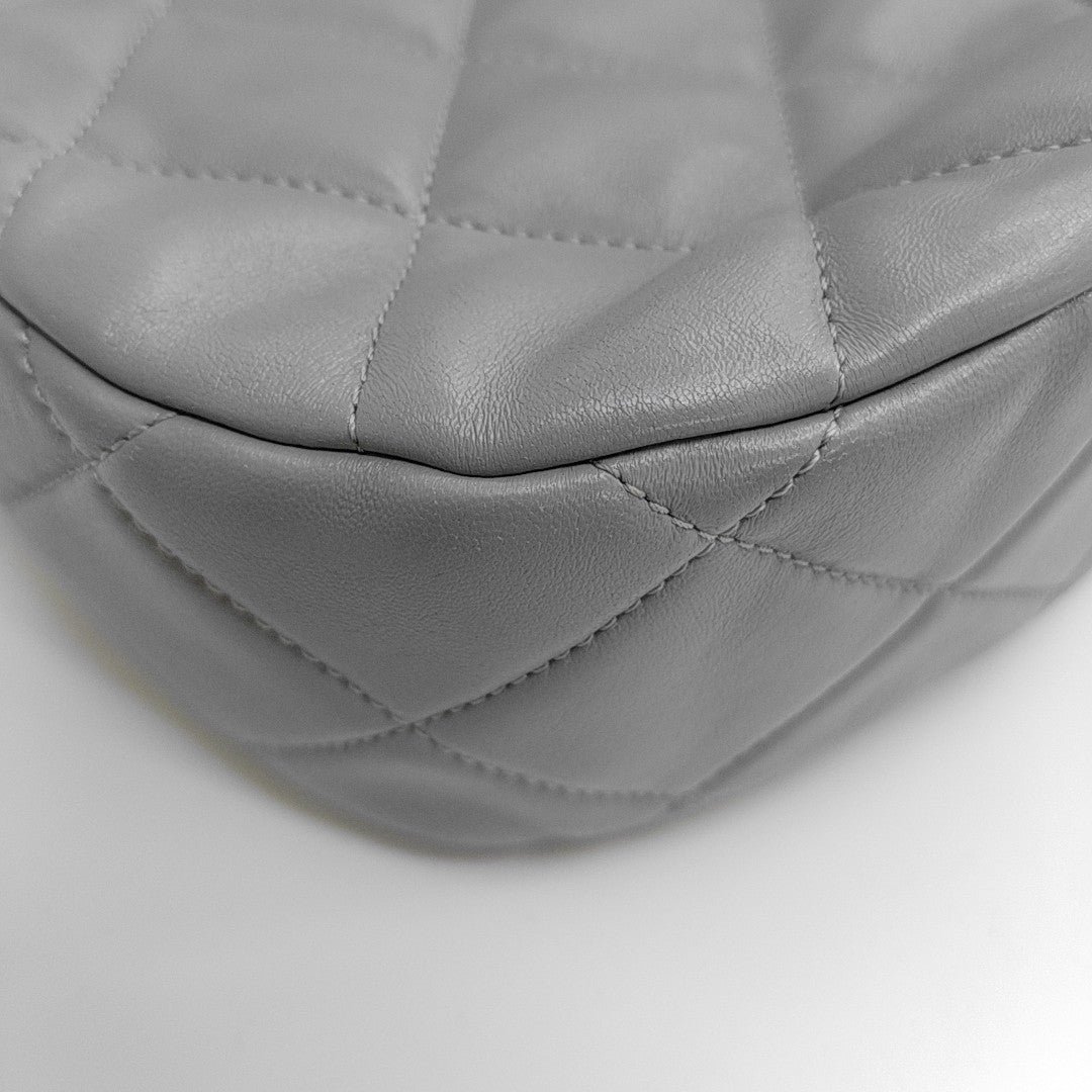 Quilted Lambskin Shoulder Bag Gray