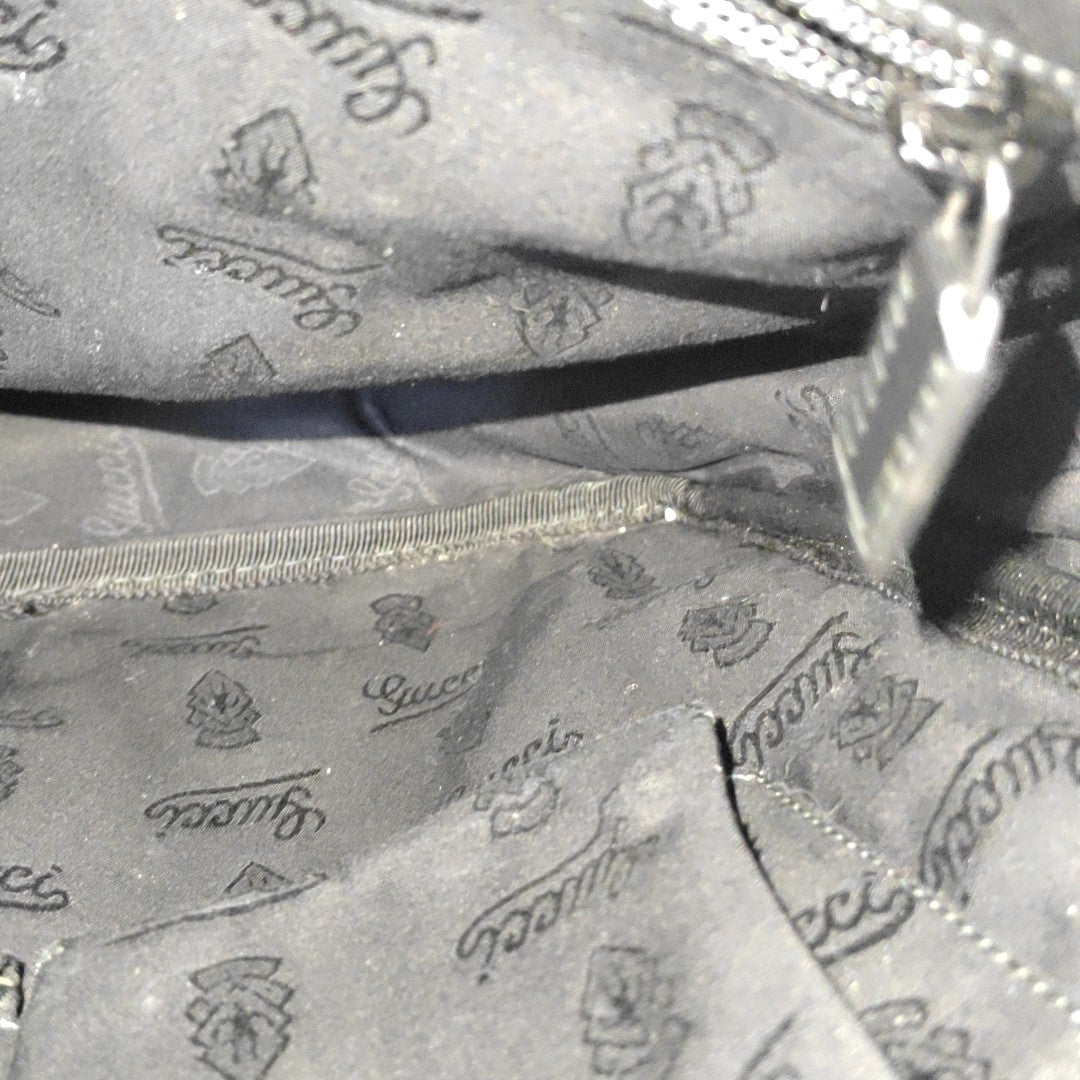 Monogram Coated Canvas Shoulder Bag Black