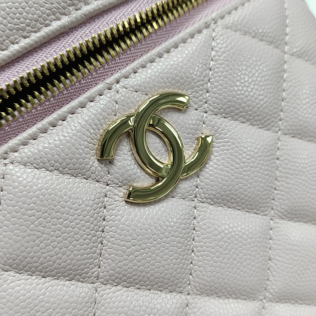 TRENDY CC Quilted Grained Calfskin Pink
