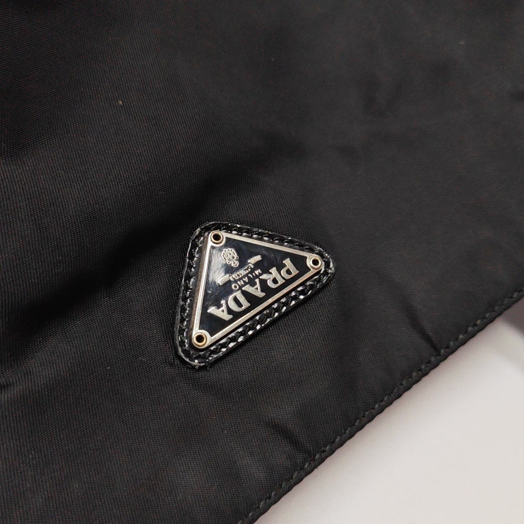 Nylon Top Handle Bag Black