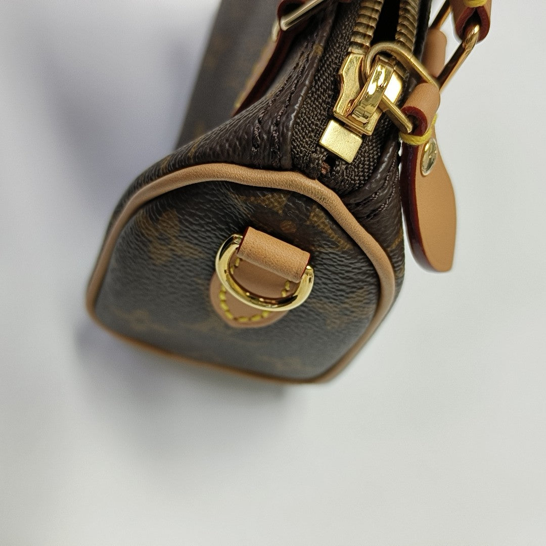 SPEEDY Nano Monogram Coated Canvas Brown