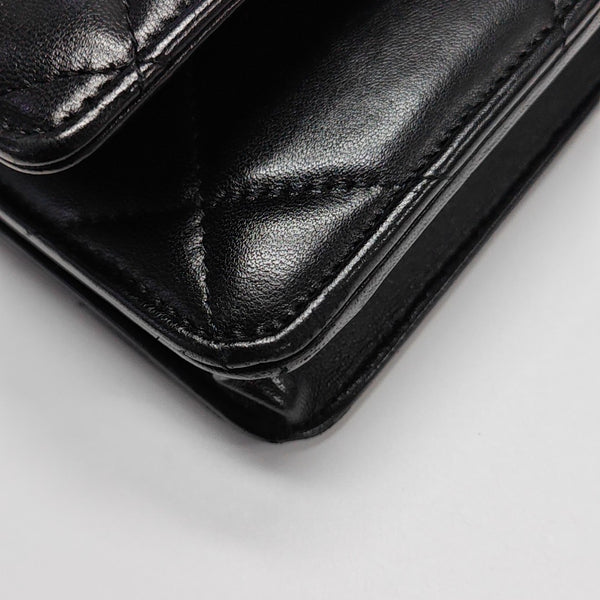 CHANEL 19 WOC Quilted Lambskin Black